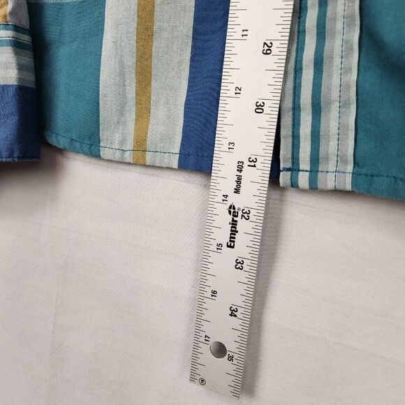 Levi's Mens Blue Pearl Snap Button Plaid Western Shirt Size 2XL Long Sleeve - Picture 4 of 6